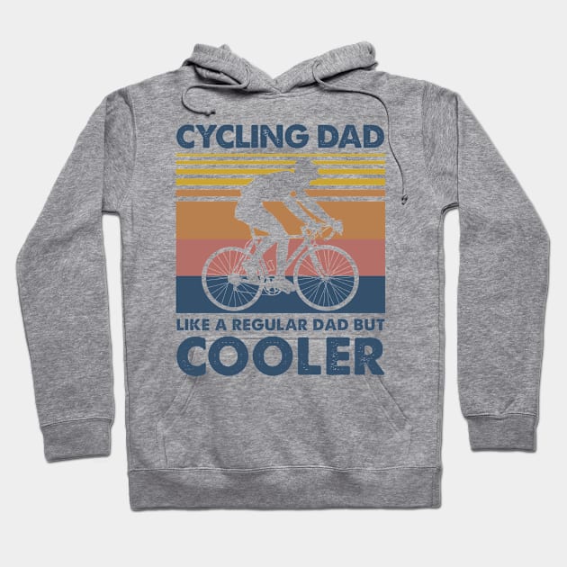 Cycling Dad Vintage Gift Father's Day Hoodie by Soema